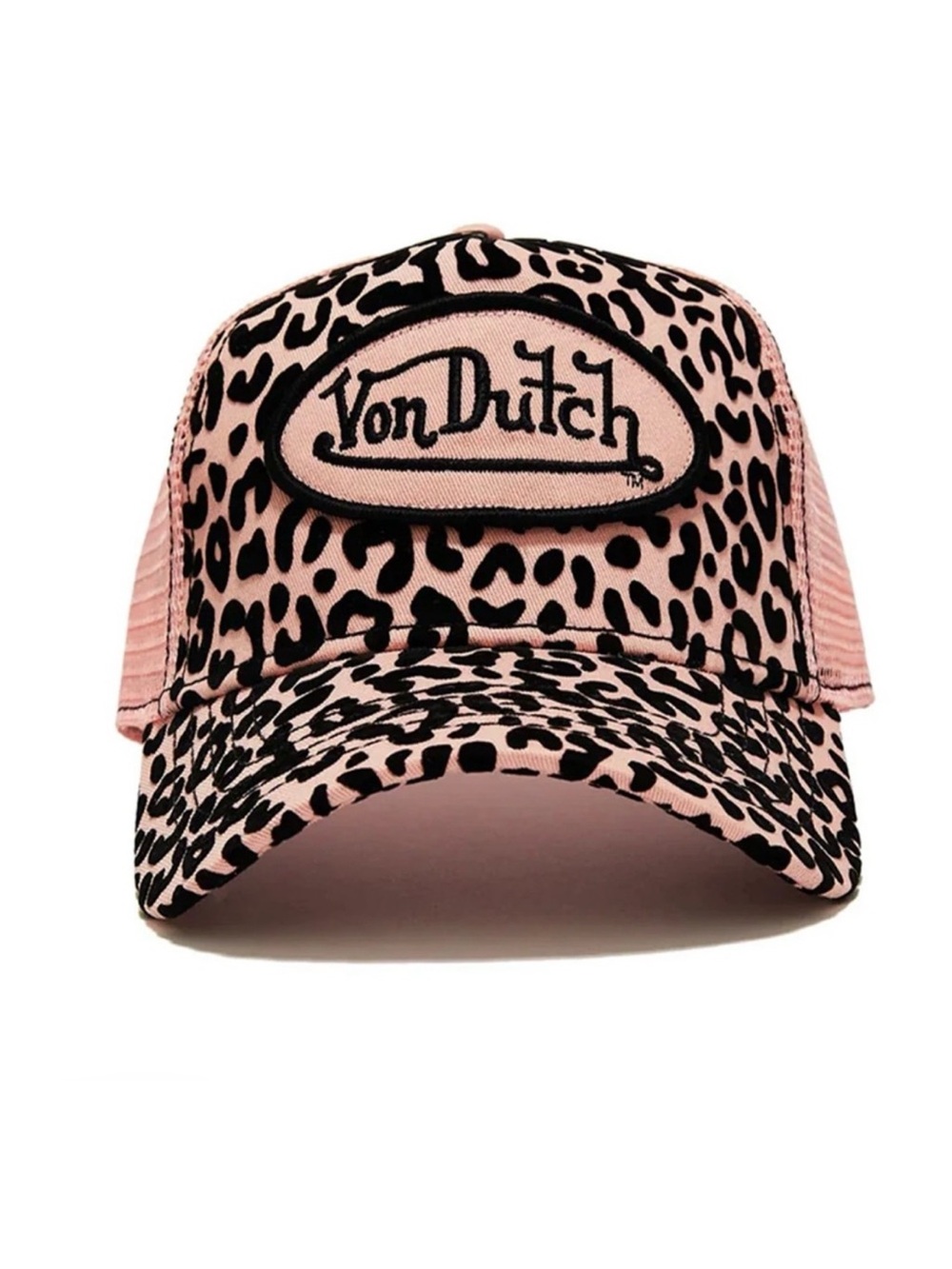 Von Dutch Pink and Black Leopard Trucker Hat
Unisex